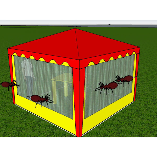 Стенка с антимоскитной сеткой 2,5х2,0 (к беседке 2,5х2,5 и 5,0х2,5)