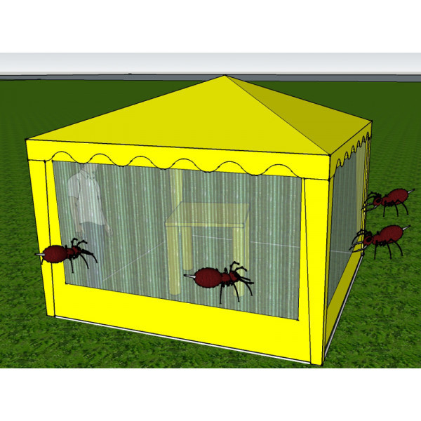 Стенка с антимоскитной сеткой 2,5х2,0 (к беседке 2,5х2,5 и 5,0х2,5)