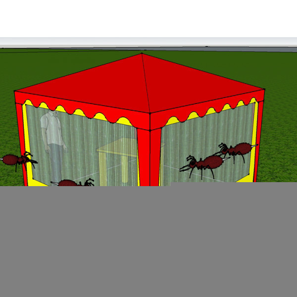 Стенка с антимоскитной сеткой 2,5х2,0 (к беседке 2,5х2,5 и 5,0х2,5)