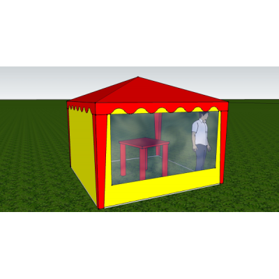 Стенка с окном 2,5х2,0 (к беседке 2,5х2,5 и 5,0х2,5)