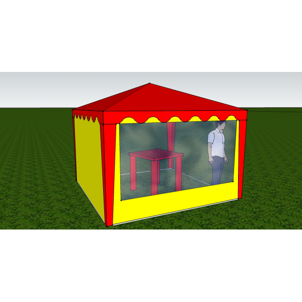 Стенка с окном 2,5х2,0 (к беседке 2,5х2,5 и 5,0х2,5)