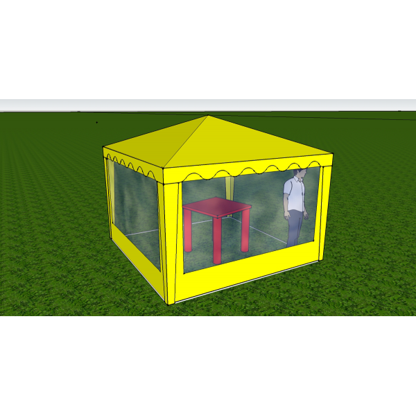 Стенка с окном 3,0 х 2,0 (к беседке 3,0х3,0 и 6,0х3,0)