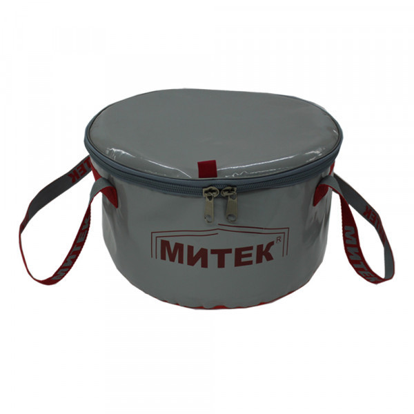 Ведро Митек с крышкой Ø 30 см. H-20 см. (серое)