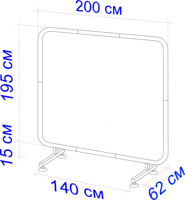 Экран защитный Митек 2,0 х 1,95 (Брезент 450)