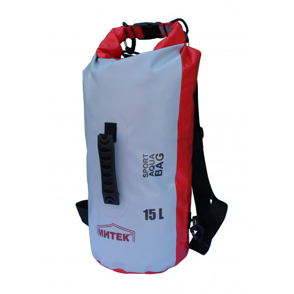Герморюкзак Митек 15л (Ø 22см Н-40см) (серо-красное)
