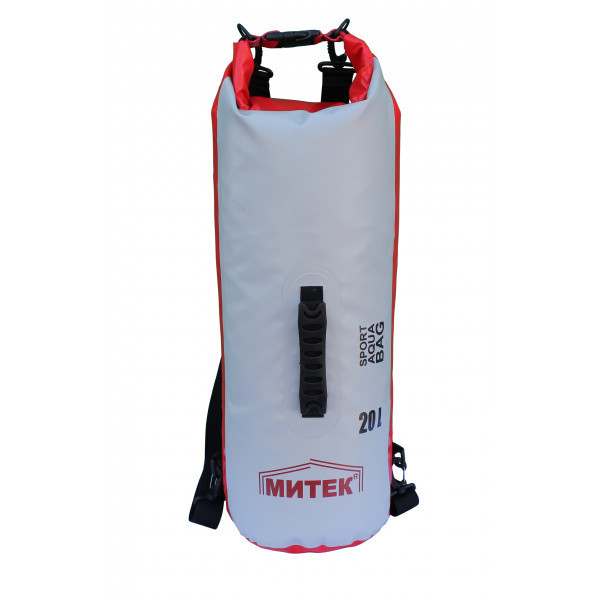 Герморюкзак Митек 20л (Ø 22см Н-53см) (серо-красное)