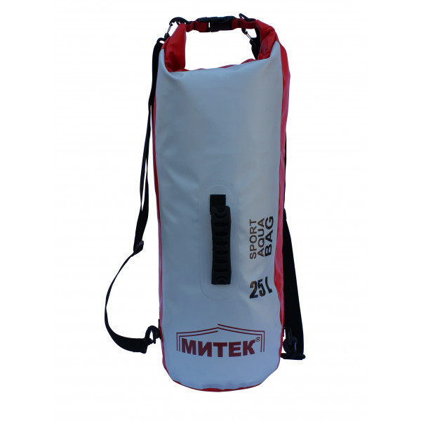 Герморюкзак Митек 25л (Ø 24см Н-55см) (серо-красное)