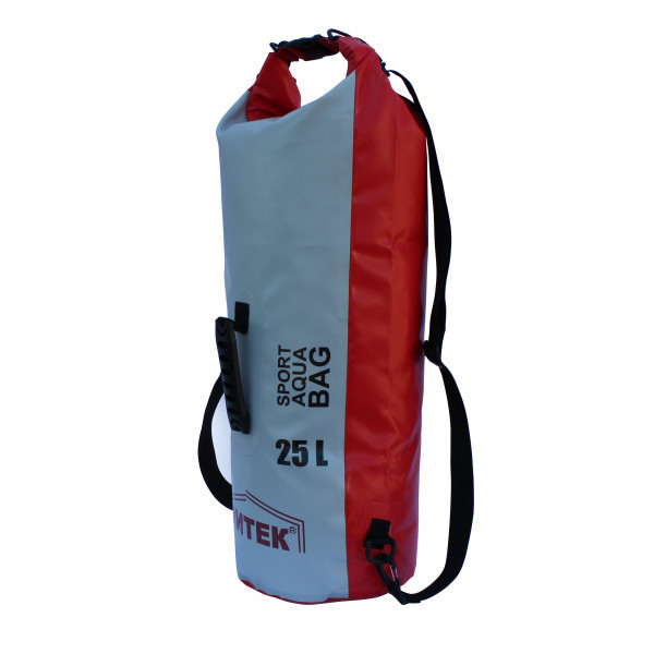 Герморюкзак Митек 25л (Ø 24см Н-55см) (серо-красное)