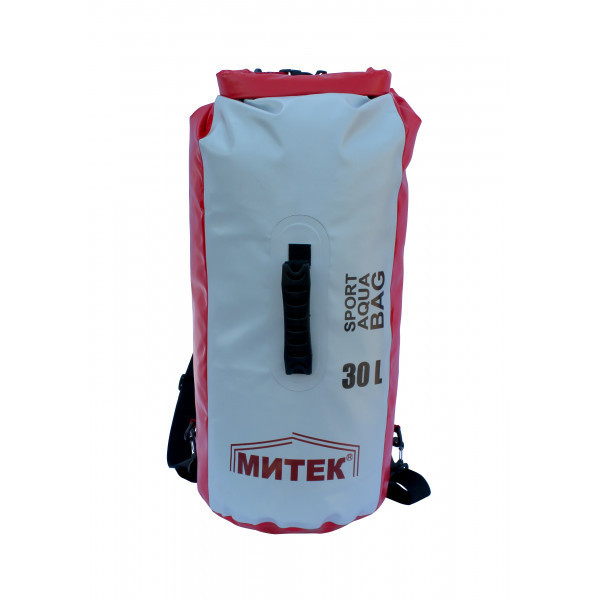 Герморюкзак Митек 30л (Ø 26см Н-57см) (серо-красное)