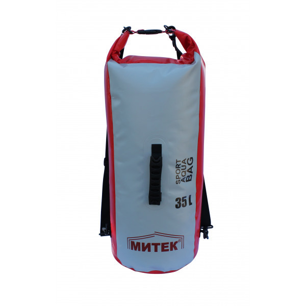 Герморюкзак Митек 35л (Ø 28см Н-57см) (серо-красное)