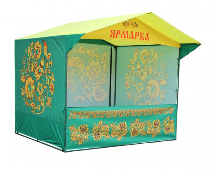 Торговая палатка с логотипом «Домик» 2,5 x 2 из квадратной трубы 20х20 мм