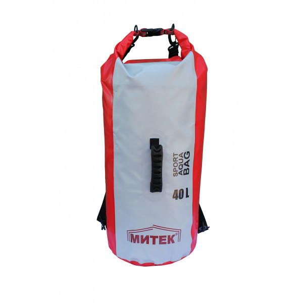 Герморюкзак Митек 40л (Ø 30см Н-57см) (серо-красное)